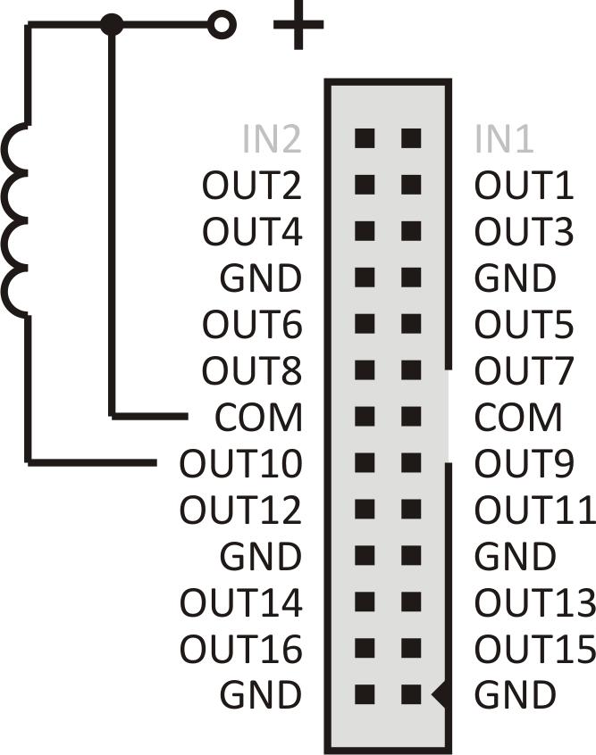 obr. 10 Ukázka připojení indukční zátěže TECHNICKÉ PARAMETRY S o u h r n Vstupy: Počet digitálních vstupů... 2 Typ vstupu... pro kontakt proti zemi Galvanické oddělení.