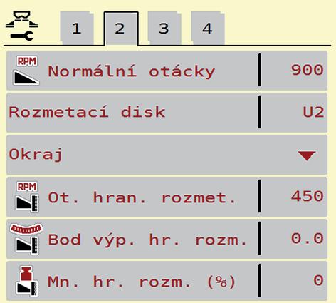 Obsluha AXENT ISOBUS.3 Interakce mezi oběma ovládáními stroje Dávkování rozmetaného vápna vyžaduje předchozí nastavení ovládání stroje AXIS H ISOBUS. 1.