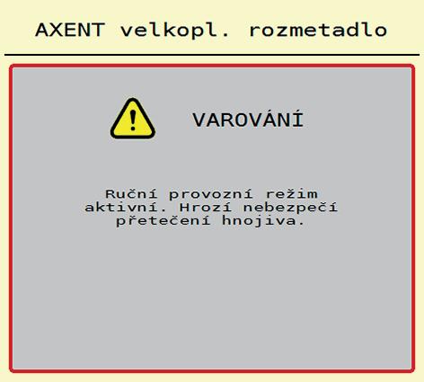 6 Alarmová hlášení a možné příčiny 6.2 Odstranění poruchy/alarmu 6.2.1 Potvrzení alarmového hlášení Alarmové hlášení je na displeji zvýrazněno a zobrazeno s výstražným symbolem. Obrázek 6.