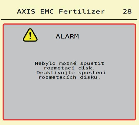 6 Alarmová hlášení a možné příčiny 6.2 Porucha/alarm 6.2.1 Potvrzení alarmového hlášení Alarmové hlášení je na displeji zvýrazněno červeným rámečkem a je zobrazeno s výstražným symbolem. Obrázek 6.
