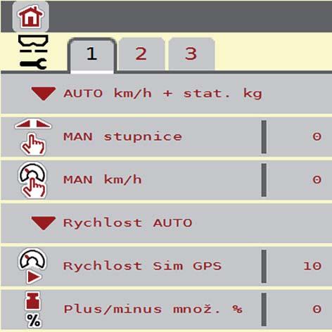 Přitom jsou brány v úvahu dávka, záběr a faktor průtoku. Standardně pracujte v automatickém režimu.