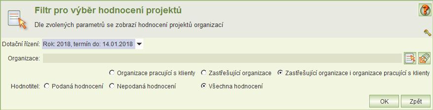 Aplikace provádí formální kontroly úplnosti hodnocení. Pokud zjistí závady, vypíše je na obrazovce a nepovolí podání hodnocení.