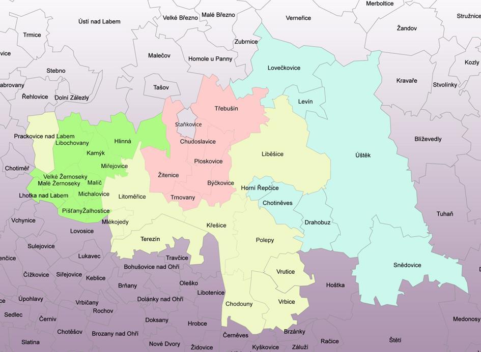 Mapa 1 Území místního partnerství Počet obyvatel: 45 697 (k 31. 12.