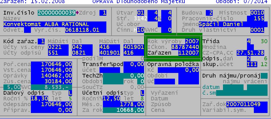 oprava 4.28 16.01.2015 Odstraněna nadbytečná kontrolo znemožňující zařazení karty, s měsícem zařazením v minulém století. 4.27 19.11.