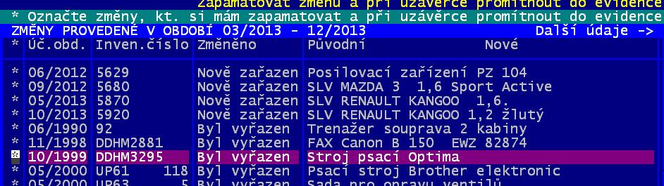 Mají-li se později automaticky zase do dat promítnout, musíte zvolit možnost Ano ukaž změny. Program je jednoduchým způsobem prezentuje.