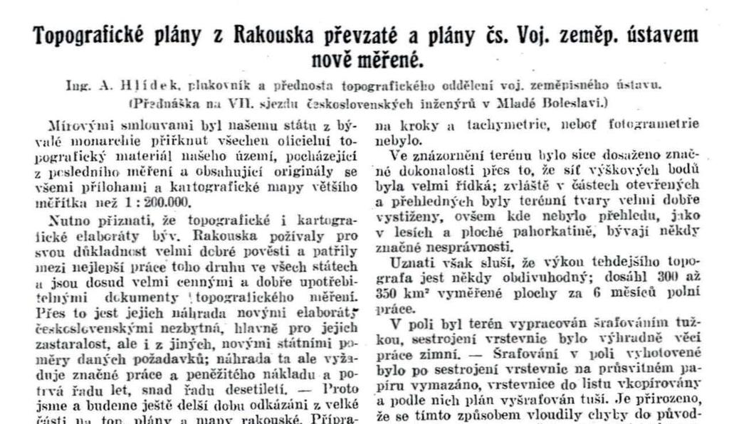 Z DĚJIN GEODÉZIE, KARTOGRAFIE A KATASTRU ročník 65/107, 2019, číslo 2 47