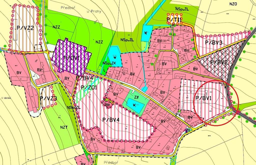 PŘEDBOŘ ÚZEMNÍ STUDIE PLOCHA P/BV1 (část) II.
