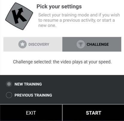 Režim Discovery a Challenge Režim Challenge: Video přizpůsobí rychlost přehrávání, abyste dosáhli stejnou celkovou výkonnost jako producent videa.