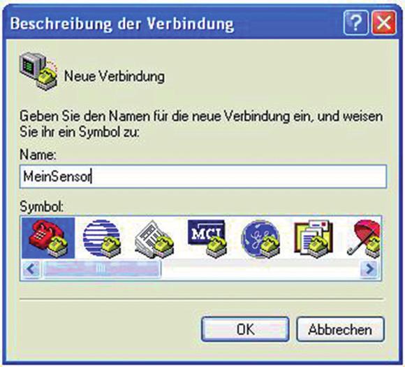 6.3 Terminálový program (příklad Microsoft Windows Hyper Terminal) Je-li snímač spojen s počítačem a je přivedeno napětí, lze s ním komunikovat pomocí libovolného terminálního programu.