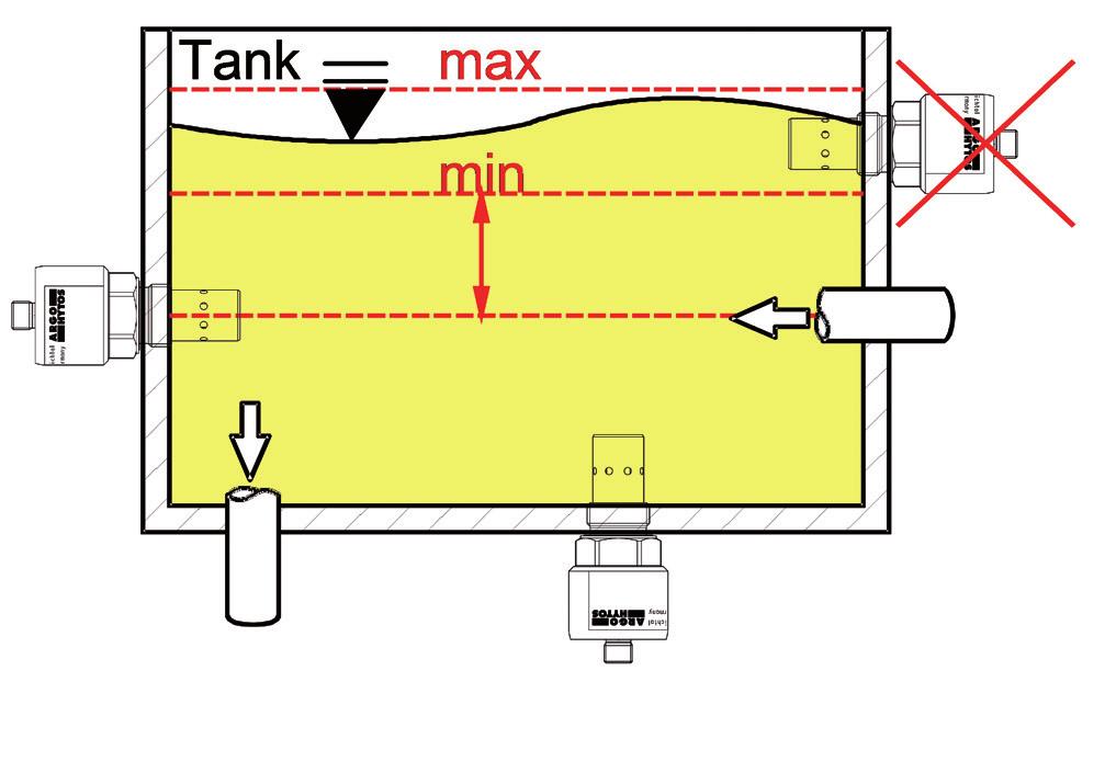 Snímač našroubujte do určeného úchytu v nádrži nebo ve vratném potrubí. Pro montáž do vratného potrubí může být použit i adaptér (obj.č. 4621212).