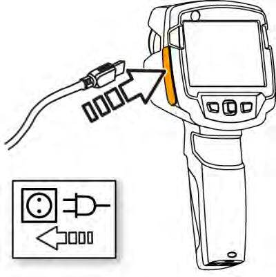6 Údržba 6.1 Nabíjení akumulátoru 1 - Otevřete kryt terminálu rozhraní 2 - Připojte nabíjecí kabel do rozhraní Micro-USB. 3 - Zapojte síťový zdroj do síťové zásuvky. Spustí se proces nabíjení.