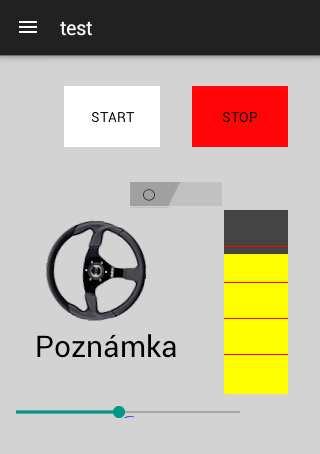 Ovládací obrazovka: Tato obrazovka se zobrazí po připojení mobilu k zařízení. Ovládací obrazovka je trochu jiná než zbylé obrazovky.