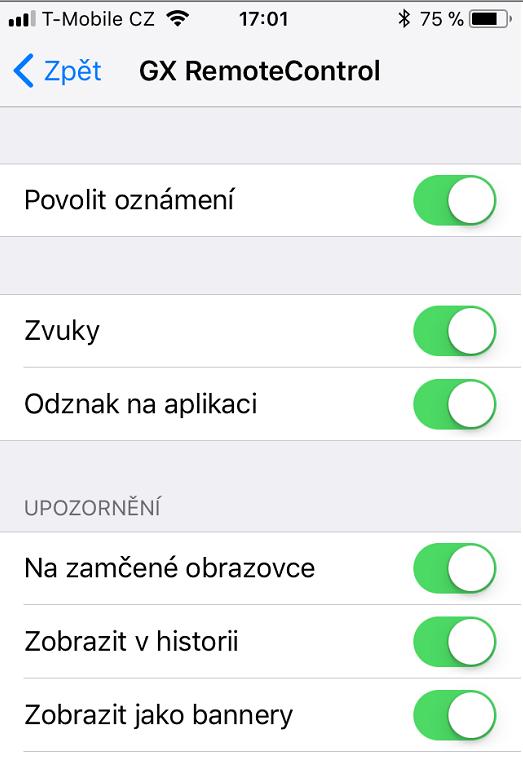 Nastavení oznámení na mobilu Nastavení reakce na oznámení bude odlišné u různých typů mobilních zařízení.