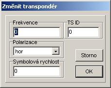 3.i Užití funkcí transpondéru a vytvoření vlastních kanálů V kapitole 5.f naleznete krátký souhrn funkcí transpondéru.