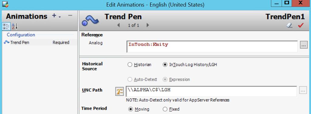 Strana 12 InTouch TrendPen zobrazuje hodnoty uložené v LGH souboru TrendPen je jedním ze základních prvků, které je možné vložit do Archestra symbolů.