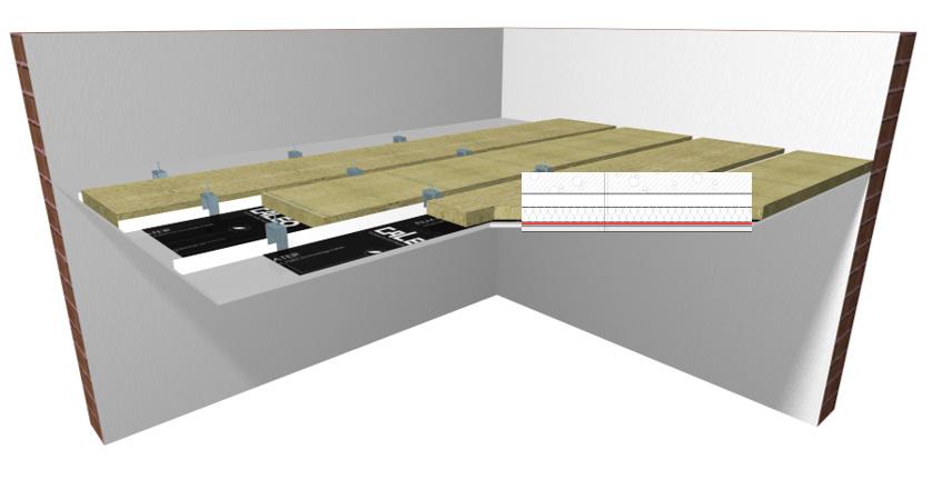 konstrukci Odizolovaný strop PE fólie Minerální