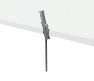 Bruk av gipsskrue: Kontroller at gipsskruen og underlaget har en bæreevne på minimum 5 kg. Monter gipsskruen med en M6 bolt i gipsplaten.