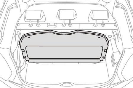 Ergonomie a komfort Kryt zavazadlového prostoru Pro umístění desky zpět: F zasuňte desku do držáků na obou stranách a