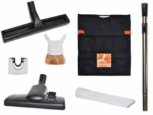 G-012 Elastická hadice 2,5-10 m G-024 Teleskopická aluminiová tyč G-004 Kartáč na sedací soupravy a interiér automobilu G-010 Podlahová otočná hubice G-025 Kartáč kulatý štětinový na prach G-014