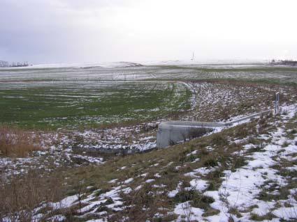 Hodnocení PÚ Starovice P povodí = 152,9 ha po vybudování záchytných průlehů Odtok vody