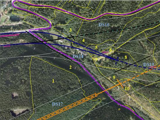 DS17 plocha dopravní infrastruktury, přeložka I/44 (varinata 3): Část této plochy zasahuje na území PO Jeseníky.