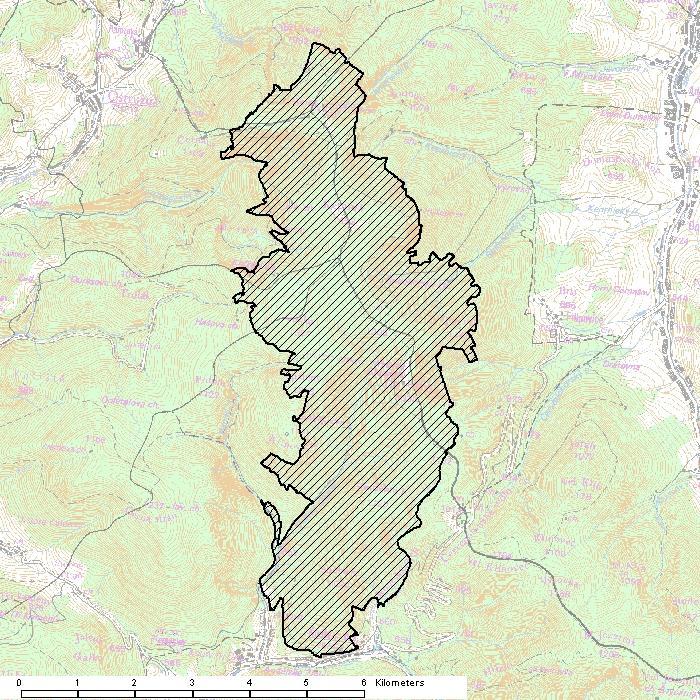 Dále je předmětem ochrany EVL následující druh: střevlík hrbolatý (Carabus variolosus) Obr. 17: Schematická mapa hranice evropsky významné lokality Keprník (zdroj: AOPK ČR).