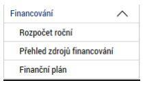 Financování Rozpočet roční Při hodnocení projektu se vychází z celkových způsobilých