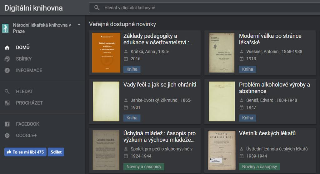 Uživatelé NLK mohou využívat i elektronické knihy. Pro zpřístupňování e-knih jsou využívány v NLK zejména tyto platformy: BookPort, ebooks on EBSCOhost, Thieme MedOne Education a SpringerLink.