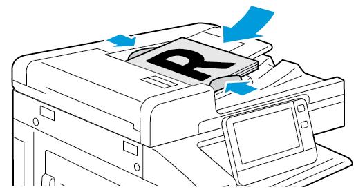 Aplikace Xerox Pro jednu stránku, více stránek nebo 2stranné listy použijte automatický duplexní podavač předloh. Odstraňte ze stránek veškeré svorky a sponky.