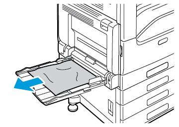 Odstraňování problémů 4. Pokud je papír potrhaný, vysuňte zásobník úplně a zkontrolujte, zda nezůstaly útržky papíru uvnitř tiskárny. 5.