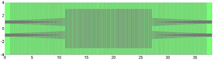 FIELD DISTRIBUTION IN THE SWG MMI COUPLER S-PARAMETERS OF THE COMPLETE MMI DEVICE S 11
