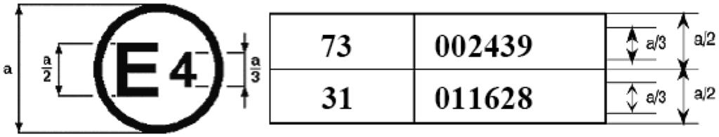 L 120/58 Úřední věstník Evropské unie 13.5.2010 PŘÍLOHA 2 PŘÍKLADY ZNAČEK SCHVÁLENÍ TYPU VZOR A (viz bod 5.