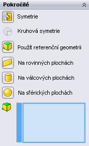 SolidWorks Simulation Xe stromu Simulační studie se objeví pouze aktivní studie. V předchozích verzích byly všechny studie viditelné ve stromu AnalysisManager.