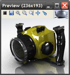 SolidWorks Professional PhotoWorks Okno náhledu Zobrazte okno Náhled pro přesné, vypínatelné zobrazení vykresleného modelu. Vykreslení složitých modelů může trvat déle.