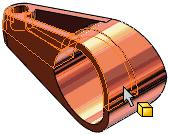 SolidWorks Professional Použití Kontroly symetrie Postup použití nástroje Automatické symetrické rozdělení: