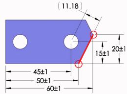 SolidWorks Premium Příklad protínajících čar Pomocí nástroje TolAnalyst si můžete vytvořit studii, která bude zjišťovat sestavení tolerancí pro rozměr definovaný od