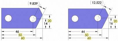 Umístění roviny je řízeno dvěma vytvořenými prvky - protínajícími čarami, znázorněnými červenou kružnicí.