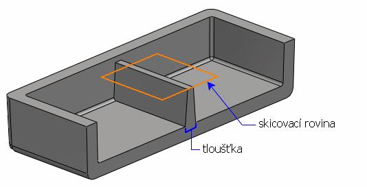 specifikovat tloušťku na rovině