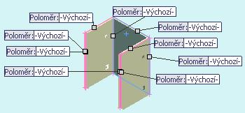 Převedení pomocí skic nastřižení Když je pro vytvoření plechového dílu nutné nastřižení, můžete použít 2D a 3D skici pro definování nastřižení.