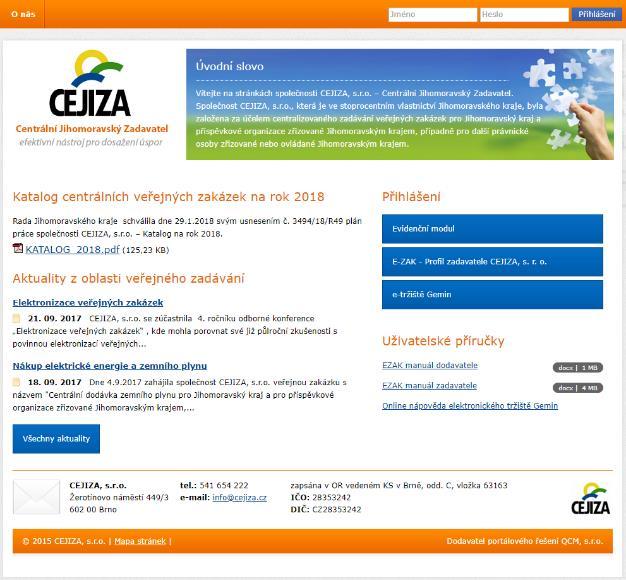 11 PREZENTACE SPOLEČNOSTI NA INTERNETU Webové stránky společnosti dostupné na adrese www.cejiza.