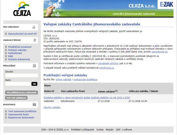 veřejné správy GEMIN a Evidenční modul CZVZ pro centrálního zadavatele a pověřující zadavatele.