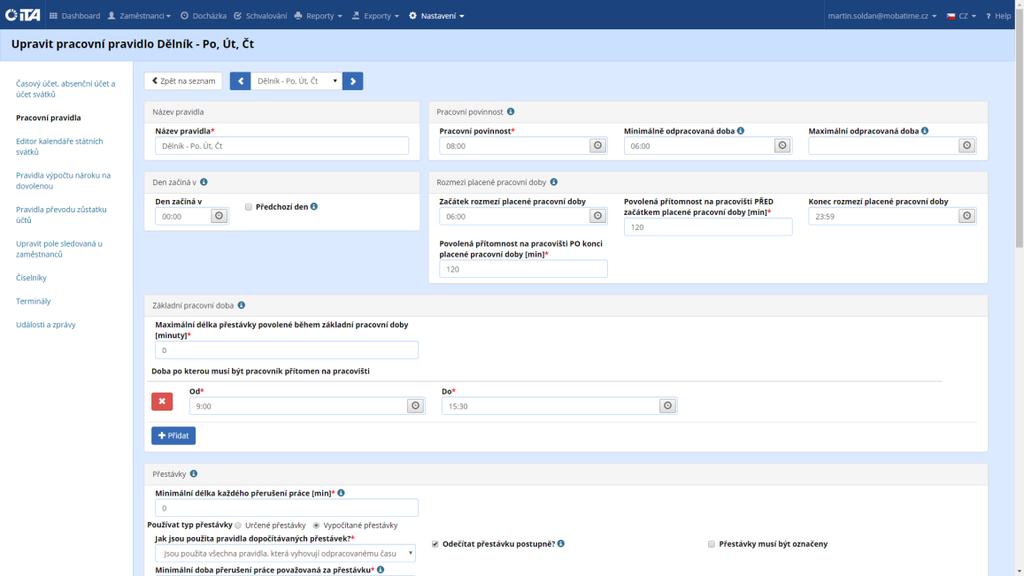 Jiná aplikace na stejném cloudu umožní prohlížet, měnit, vykazovat a analyzovat všechny tyto údaje. Pro tuto činnost je vhodný jakýkoliv prohlížeč bez instalace softwaru.