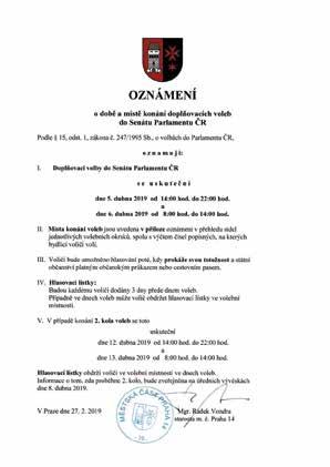 Stalo se VOLEBNÍ PŘÍLOHA INFORMACE PRO VOLIČE 1. Doplňovací volby do Senátu Parlamentu ČR se konají dne 5. dubna 20