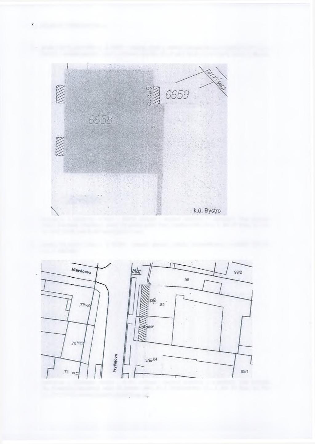 c.j. MMB/0172509/2017/Rau 6. prodej částí pozemků: p. č. 6659 - ostatmí plocha, ostatní komunikace, o výměře 5 mm2 a p.