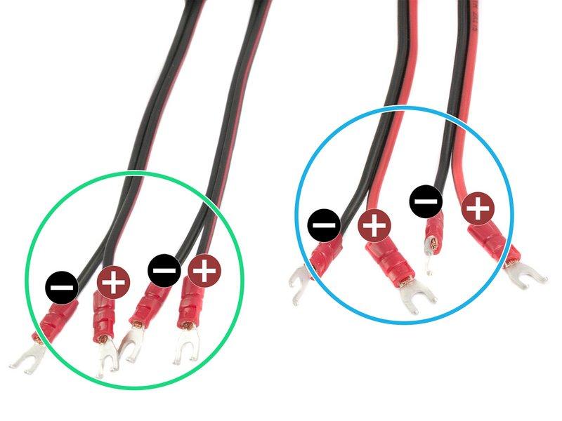 Step 23 Napájecí kabely zdroje a podložky (1. část) DŮLEŽITÉ: je naprosto ZÁSADNÍ správně zapojit napájecí kabely ze zdroje a podložky do desky EINSY. KLADNÝ VODIČ musí být zapojen do KLADNÉ SVORKY.