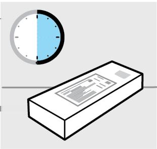 1. Příprava na injekci 30 MIN Zkontrolujte krabičku Krabičku s předplněnou injekční stříkačkou vyjměte z chladničky.