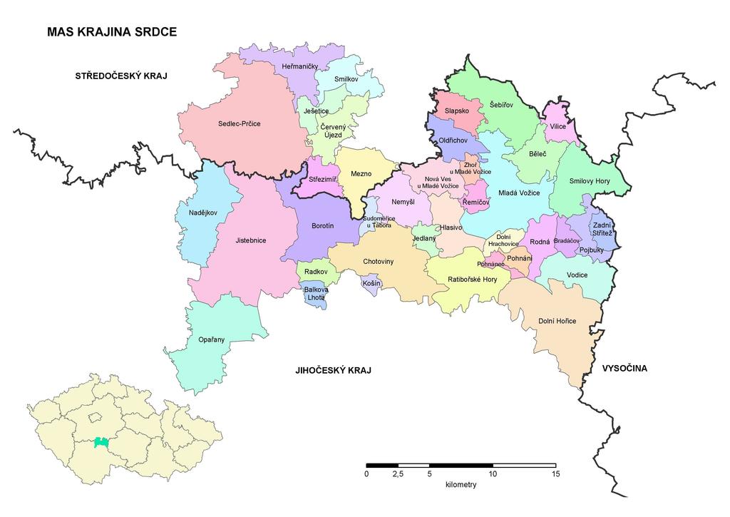 1. O nás, o MAS 1.1 Územní vymezení dnes působí na území o výměře 598,02 km 2, na kterém žije dle ČSÚ k 31.12.2009 19 431 obyvatel.