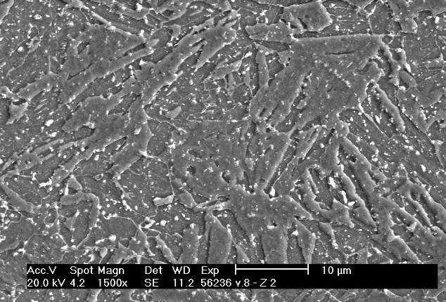 14 Bainitická struktura oceli 15 313 vzorku č.