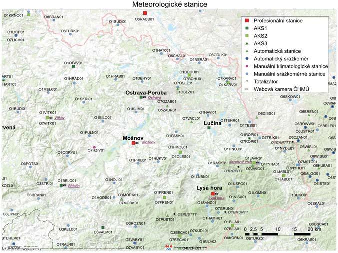 Ostravskem v článku rozumíme Ostravskou pánev, která je v severovýchodní části otevřená do Slezské nížiny, na jihovýchod a jih je ohraničena pohořím Moravskoslezských Beskyd, na jihozápad přechází do