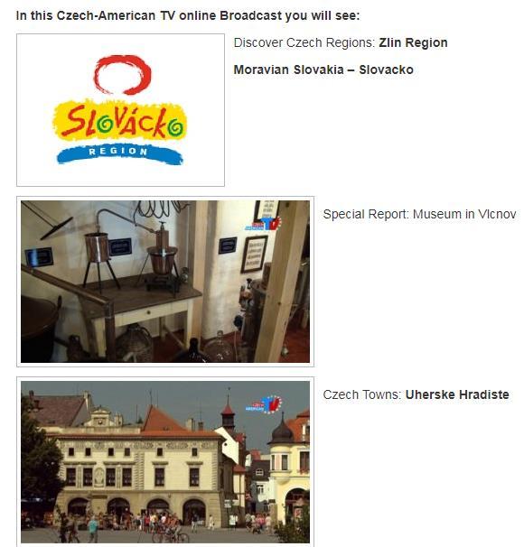Další formy propagace Televize Czech-American TV (Slovácko) Regionální televize Praha Prezentace